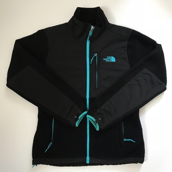 The North Face Jackets & Blazers - Northface Polartec Black Fleece Aqua Zipper